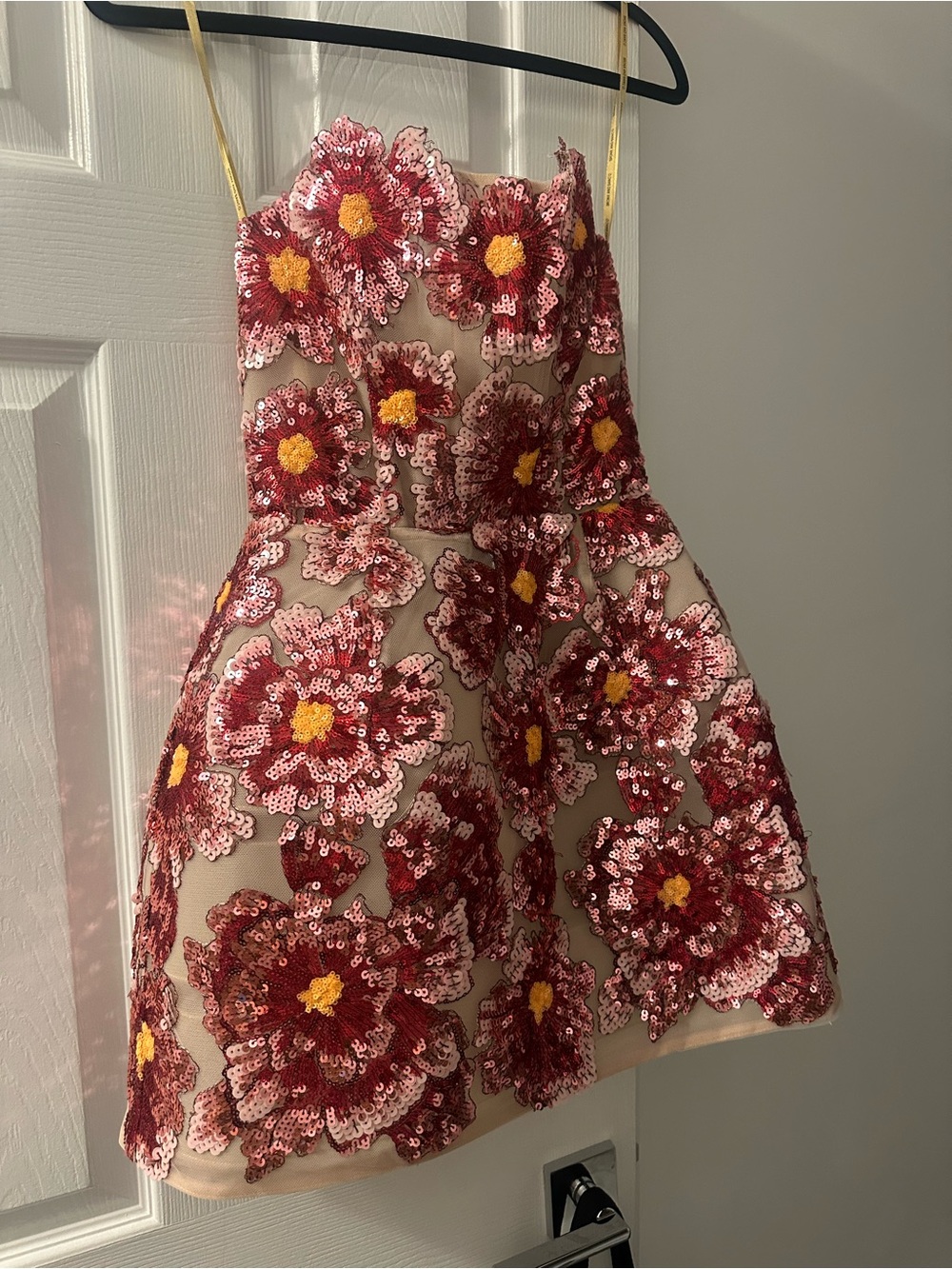 Bronx and Banco Raspberry Sequin Maraya Mini Dress in Pink Mukti - Picture 4 of 4